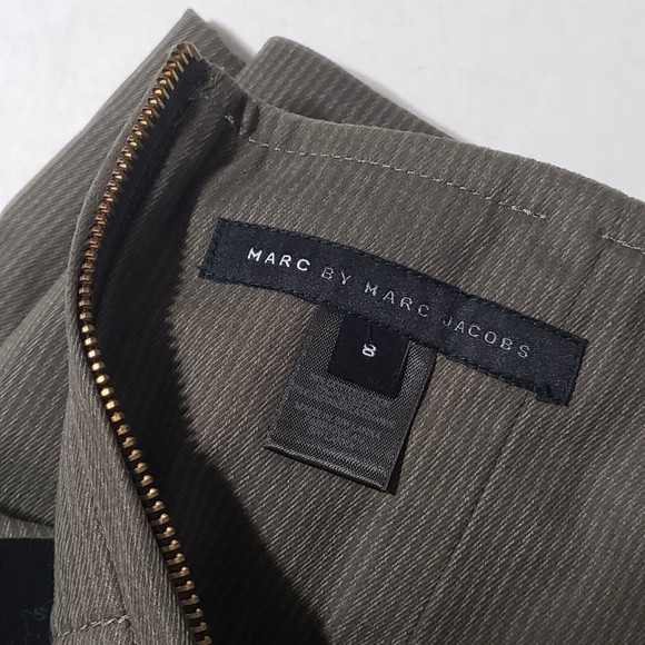 New w/ Defects Marc by Marc Jacobs Military Green Skirt Womens Size 8 Buckles - Picture 9 of 12